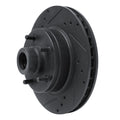 R1 73-73 Ford Gran Torino Front Left Drilled & Slotted Black Brake Rotor