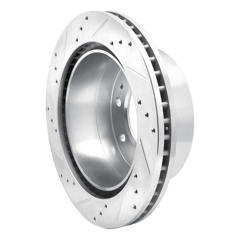 DFC 11-25 Chevrolet Suburban 3500 HD Rear Right Drilled & Slotted Silver Brake Rotor