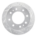 DFC 11-25 Chevrolet Suburban 3500 HD Rear Right Drilled & Slotted Silver Brake Rotor