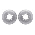 R1 07-22 Lexus LX570 Rear Drilled & Slotted Silver Brake Rotor Set