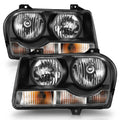 ANZO 2005-2010 Chrysler 300 Crystal Headlight Black