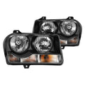 ANZO 2005-2010 Chrysler 300 Crystal Headlight Black