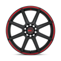 MR142 18X8 5X112/4.5 S-BLK RED 45MM