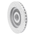 R1 83-92 Chevrolet G20 Front Left Drilled & Slotted Silver Brake Rotor