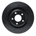 R1 20-25 Ford Explorer Front Left Drilled & Slotted Black Brake Rotor
