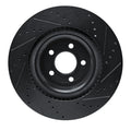 R1 20-25 Ford Explorer Front Left Drilled & Slotted Black Brake Rotor