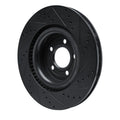 R1 20-25 Ford Explorer Front Left Drilled & Slotted Black Brake Rotor