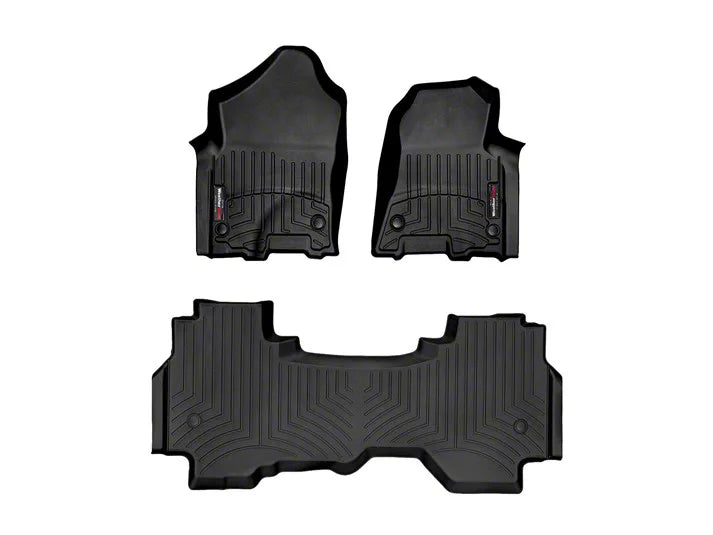 WeatherTech Black Front and Rear Floorliners Fits -20-24 Dodge RAM 441428-1-4