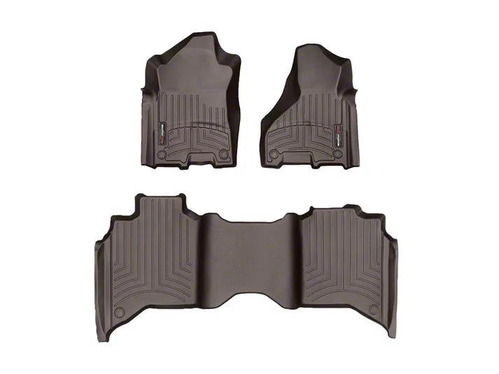 WeatherTech Cocoa Front and Rear Floorliners Fits -20-24 Dodge RAM 471545-1-2