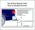 Tow and Stow 2 INCH 2in x 2 5 16in Dual Ball 3in Drop 3 1 2in Rise