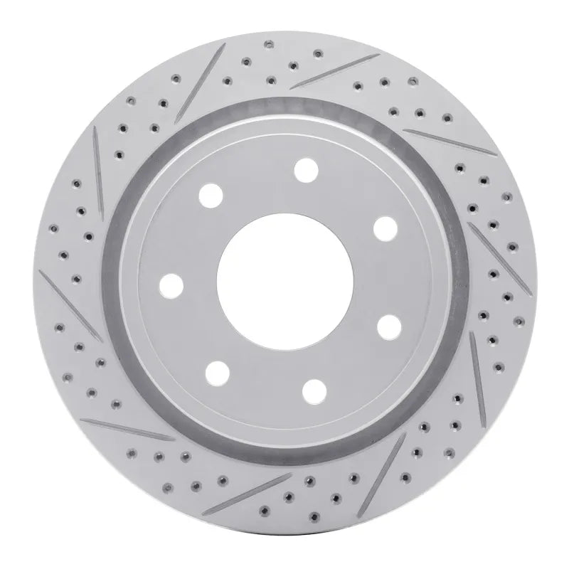 R1 12-14 Ford F-150 Rwd Rear Left Drilled & Slotted Geoperformance Rotor