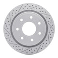 R1 12-14 Ford F-150 Rwd Rear Left Drilled & Slotted Geoperformance Rotor