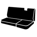 Seat Covers: 2008 Ford Full Size Pick Up Super Duty; Seat Cover; Split seat, solid backrest notched for center seat belt strap; 40 driver/60 passenger split cushion; charcoal; rear