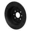 R1 14-20 Peugeot 208 (Mexico) Rear Left Drilled & Slotted Black Brake Rotor