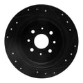 R1 14-20 Peugeot 208 (Mexico) Rear Left Drilled & Slotted Black Brake Rotor