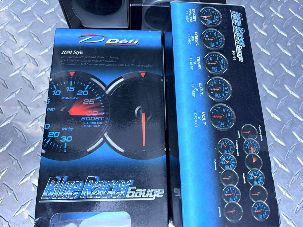 Defi Blue Racer Boost Gauge Imperial 52mm 30 PSI Universal
