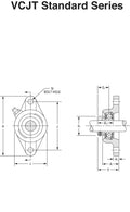 2-BOLT FLANGE MOUNTED BALL BEARING