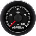 ~(1 lbs. 7X5X4)~ EV2 Black Bezel Red Pointer W/Black Hub Black Face White Numerals Green When Backlit (Ford) Hpop Pressure 0-4000Psi