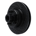 R1 74-84 Chrysler Imperial Front Right Drilled & Slotted Black Brake Rotor