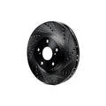 R1 74-79 Ford Country Squire Front Left Drilled & Slotted Black Brake Rotor
