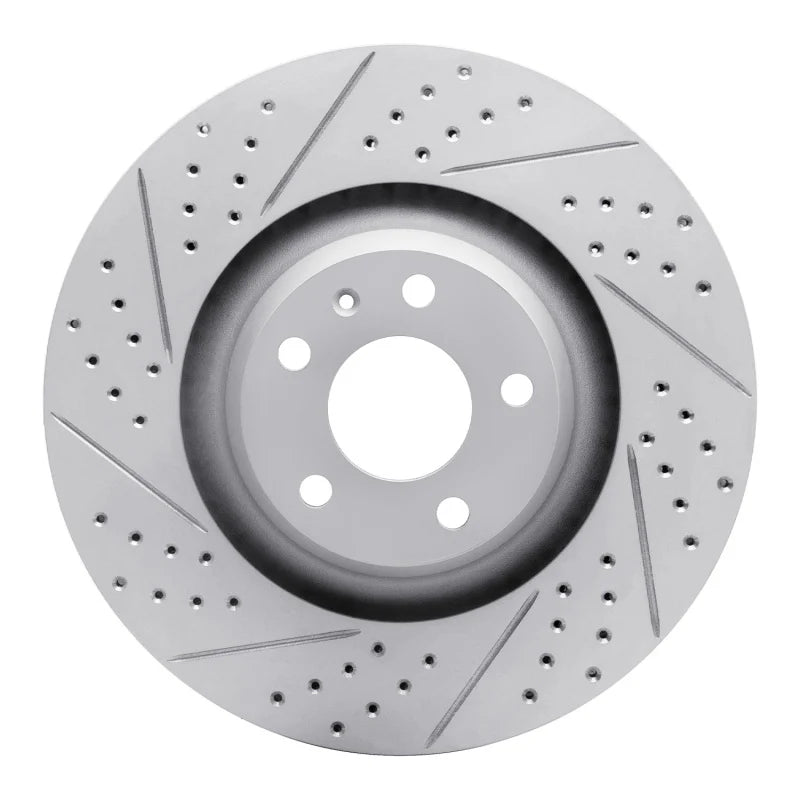 R1 05-11 Audi A6 Quattro Front Left Drilled & Slotted Geoperformance Rotor
