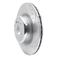 DFC 10-14 BMW X5 Rear Right Drilled & Slotted Silver Brake Rotor