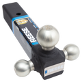 TRIBALL TRAILER HITCH BALL MOUNT FITS 2 1/2IN RECEIVER 18000 LB BLACK