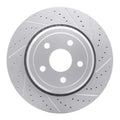 R1 12-25 Dodge Durango Rear Right Drilled & Slotted Geoperformance Rotor