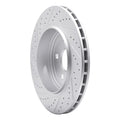 R1 12-25 Dodge Durango Rear Right Drilled & Slotted Geoperformance Rotor
