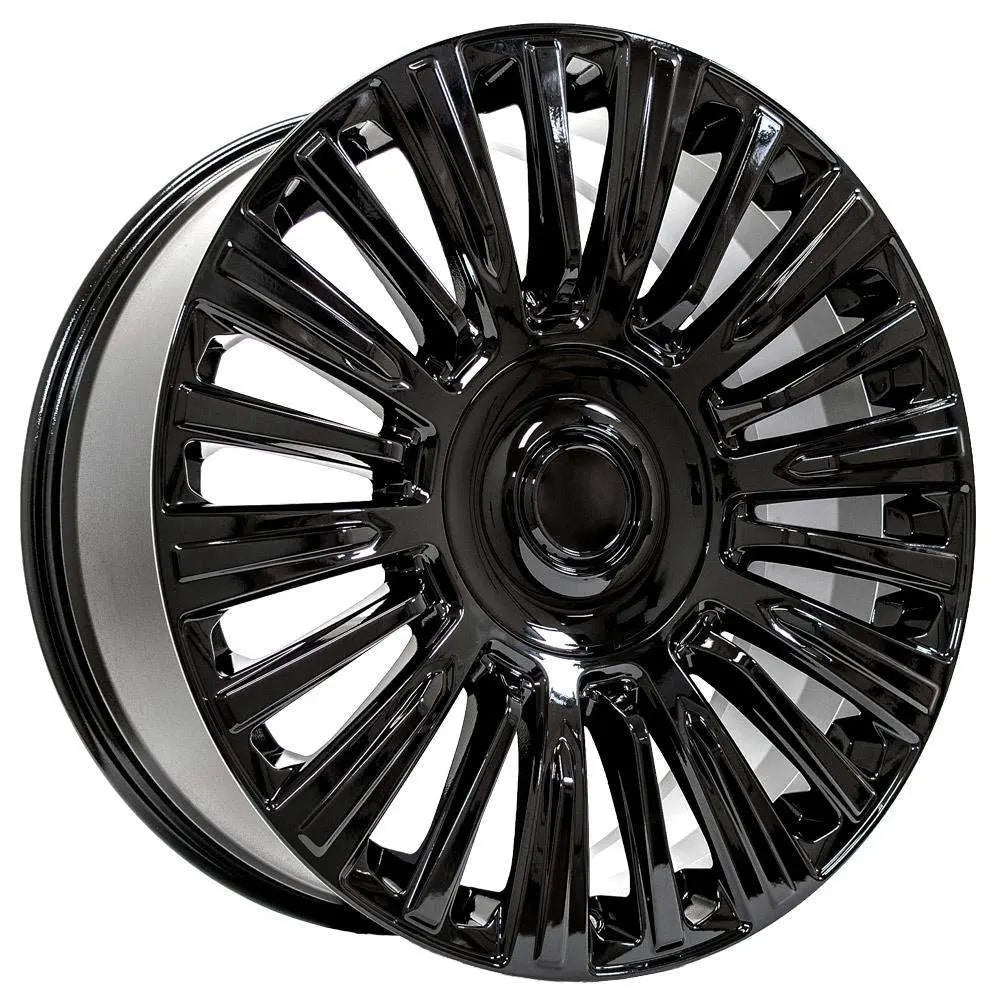 22 IN REPLICA WHEEL FITS CADILLAC ESCALADE CA92 GUNMETAL WITH POLISHED FACE 22