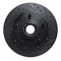 R1 94-01 Ford E-150 Econoline Front Right Drilled & Slotted Black Brake Rotor