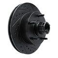 R1 94-01 Ford E-150 Econoline Front Right Drilled & Slotted Black Brake Rotor