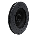 R1 94-01 Ford E-150 Econoline Front Right Drilled & Slotted Black Brake Rotor