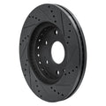 R1 09-20 Chevrolet TAHOE Front Left Drilled & Slotted Black Brake Rotor