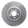 R1 10-14 BMW X5 Rear Left Drilled Black Brake Rotor