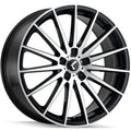 191 (191) BLACK/MACHINED FACE 18X8