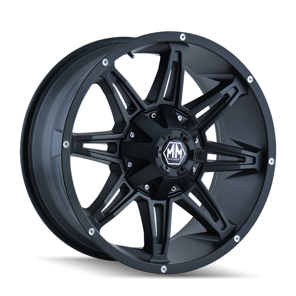 ~(34 lbs. 19X19X10)~ RAMPAGE (8090) MATTE BLACK 17X9 8-165.1/8-170 18MM 130.8MM
