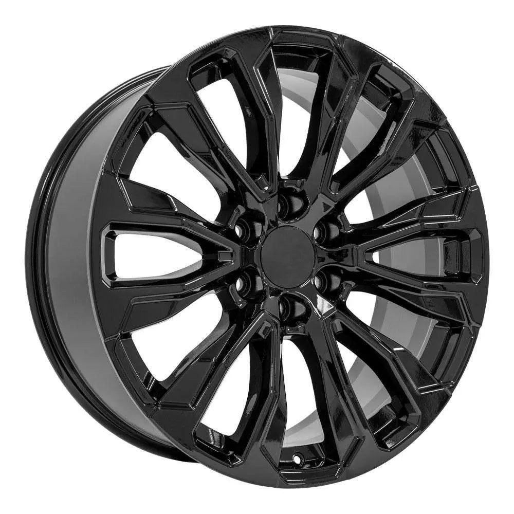 22 IN REPLICA WHEEL FITS GMC YUKON 1500 CV30 BLACK 22X9