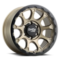 DIRTY LIFE DRIFTER 9307 MATTE GOLD W MATTE BLACK LIP 17X8.5 6-139.7 -6MM 106MM