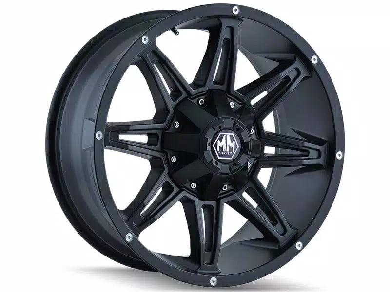MAYHEM RAMPAGE 8090 MATTE BLACK 17X9 8-170 18MM 130.8MM