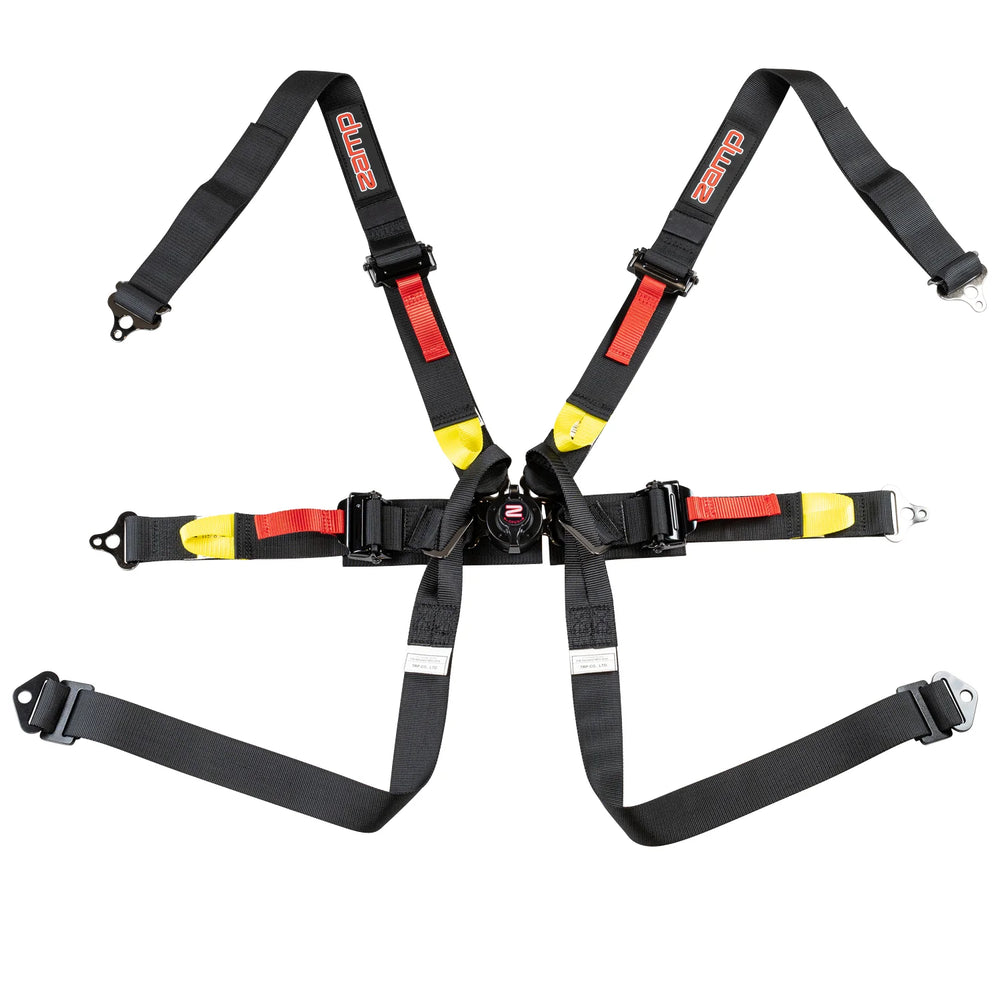 Harness 6pt Black Cam L 2in Shoulder FIA
