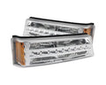 ANZO 2003-2006 Chevrolet Silverado 1500 LED Parking Lights Chrome w/ Amber Reflector