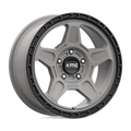 ~(30 lbs. 21X21X11)~ ALPINE 18x8 5x120.00 SATIN GRAY W/ BLACK LIP (38 mm)