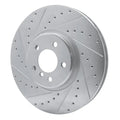 R1 08-19 BMW X5 Front Left Drilled Black Brake Rotor