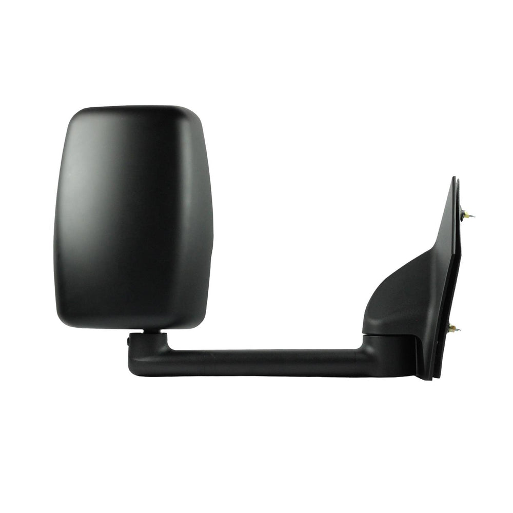 0318 MIRROR EXPRESS/ SAVANA TOWING PTM BLK DUAL LENS FOLD RH MANUAL