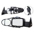 0318 MIRROR EXPRESS/ SAVANA TOWING PTM BLK DUAL LENS FOLD LH MANUAL