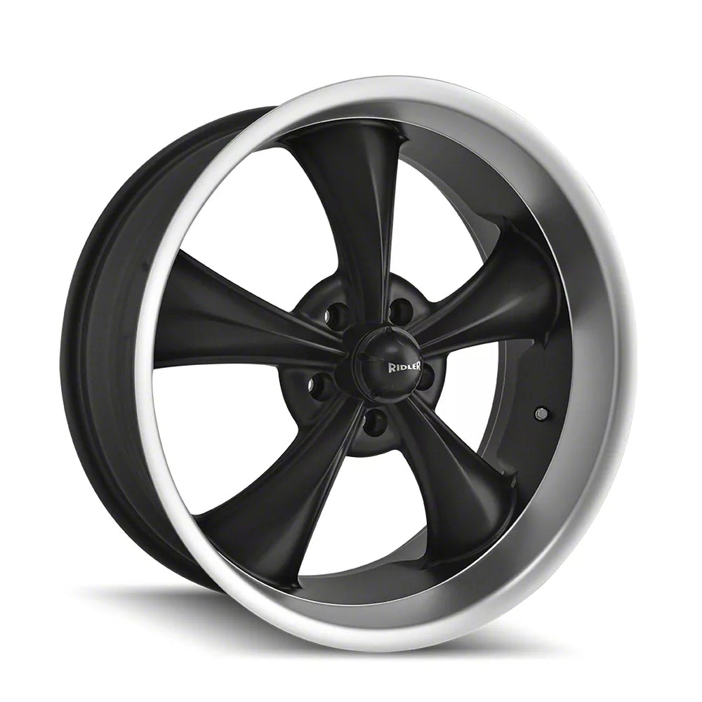 ~(31 lbs. 19X19X9)~ 695 (695) MATTE BLACK/MACHINED LIP 17X8 5-114.3 0MM 83.82MM