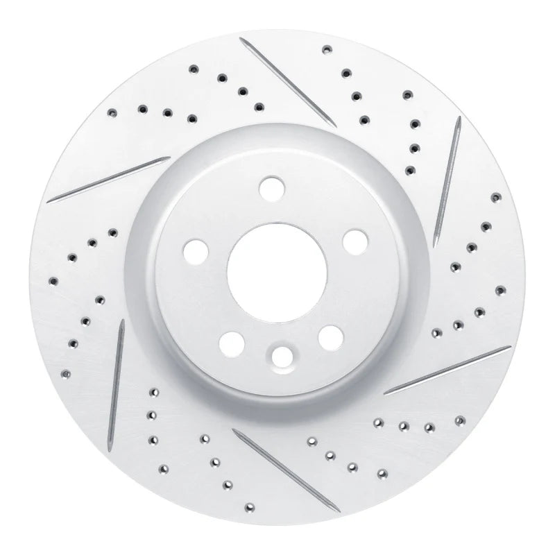 R1 15-19 Jaguar E-Pace Front Right Drilled & Slotted Geoperformance Rotor