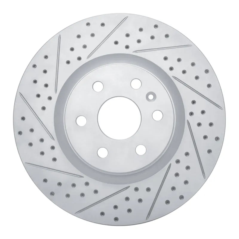 R1 10-16 Cadillac Srx Front Left Drilled & Slotted Geo-Carbon Rotor