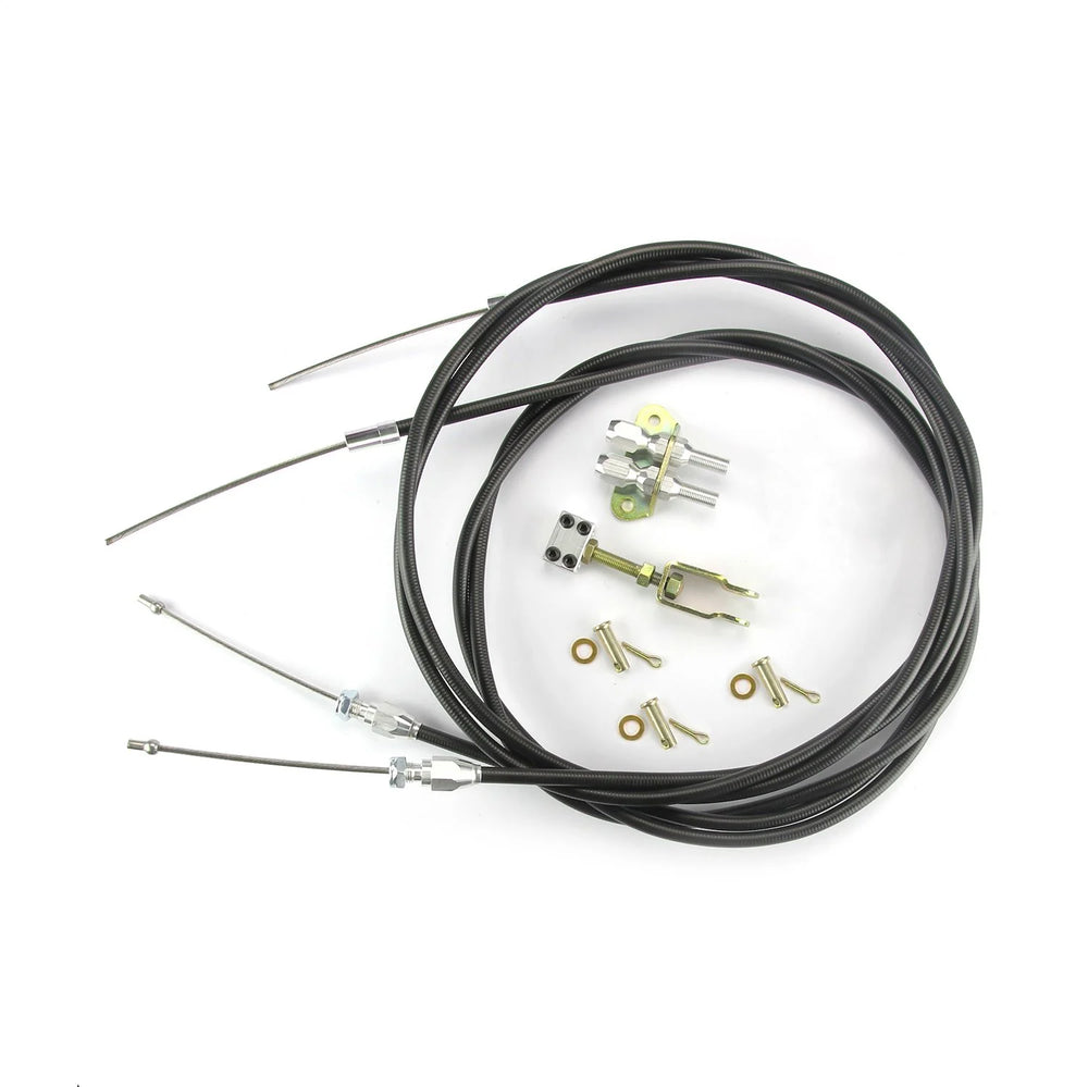 EBRAKE CABLE KIT; FOR WILWOOD MC4 MECHANICAL CALIPER; BLACK HOUSING
